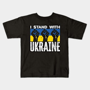 I Stand With Ukraine, Support Ukraine Kids T-Shirt